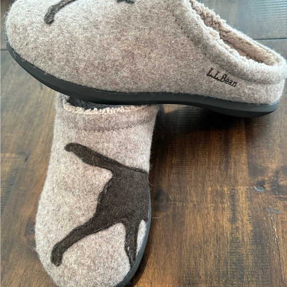 NWOB LLBean Women’s Daybreak Scuffs with dog felt design size 7 - Picture 8 of 9